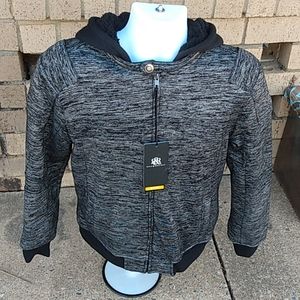 Rock & Republic zip front hooded jacket